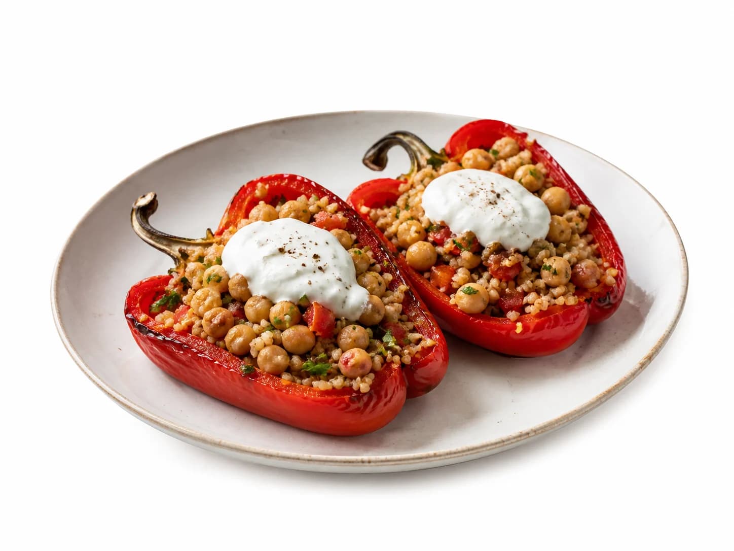 Fyllda paprikor med bulgur